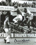Football Alvin Martin 10x8 Signed B/W Photo Pictured In Action For West Ham United. Good