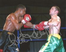 Boxing Steve Robinson 10x8 Signed Colour Photo Pictured During One Of His World Title Fights. Good