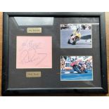 Motor Cycling Jon Eckerold and Phil Read 16x12 mounted and framed signature piece includes signed