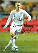 Leon Osman England Signed 12 x 8 inch football photo. Good condition. All autographs come with a