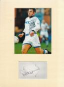 Football David Unsworth 16x12 Everton mounted signature piece includes signed white card and
