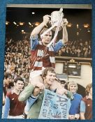 Football Ian Ross 1975: Autographed 16 X 12 Photo, Depicting Aston Villa Captain Ian Ross (On The
