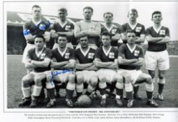 Football. Northern Ireland. Peter McPartland and Jimmy McIlroy Signed 18x12 black and white photo.