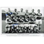Football. Northern Ireland. Peter McPartland and Jimmy McIlroy Signed 18x12 black and white photo.