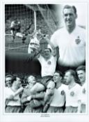 Football, Nat Lofthouse signed 16x12 black and white montage photograph picturing his glory days