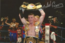 Boxing Michael Gomez 12x8 Signed Colour Photo Pictured Celebrating After One Of His Fights. Good