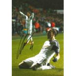Chico Flores signed 12x8 colour photograph pictured during his time playi9ng for Swansea. Good