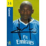 Football. Chelsea Geremi Signed Official Chelsea FC player mounts. 6x5 inches in size. Good