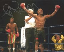 Boxing Steve Robinson 10x8 Signed Colour Photo Pictured During One Of His World Title Fights. Good
