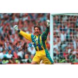 Football David Seaman signed 12x8 colour photo pictured in action for England. David Andrew