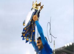 Riyad Mahrez Leicester City Signed 16 x 12 inch football photo. Good condition. All autographs