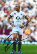 Rugby. Mike Brown Signed 12x8 colour photo. Photo shows Brown in action for England. Good condition.