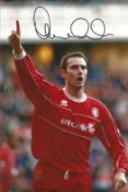 Football Noel Whelan 12x8 Signed Colour Photo Pictured In Action For Middlesbrough. Good