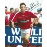 Matt Holland signed 10x8 colour football photo pictured in action for Charlton Athletic. Good