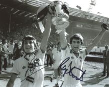 Football Ray Stewart and Geoff Pike 10x8 Signed Colour Photo Pictured Celebrating Wih His West Ham