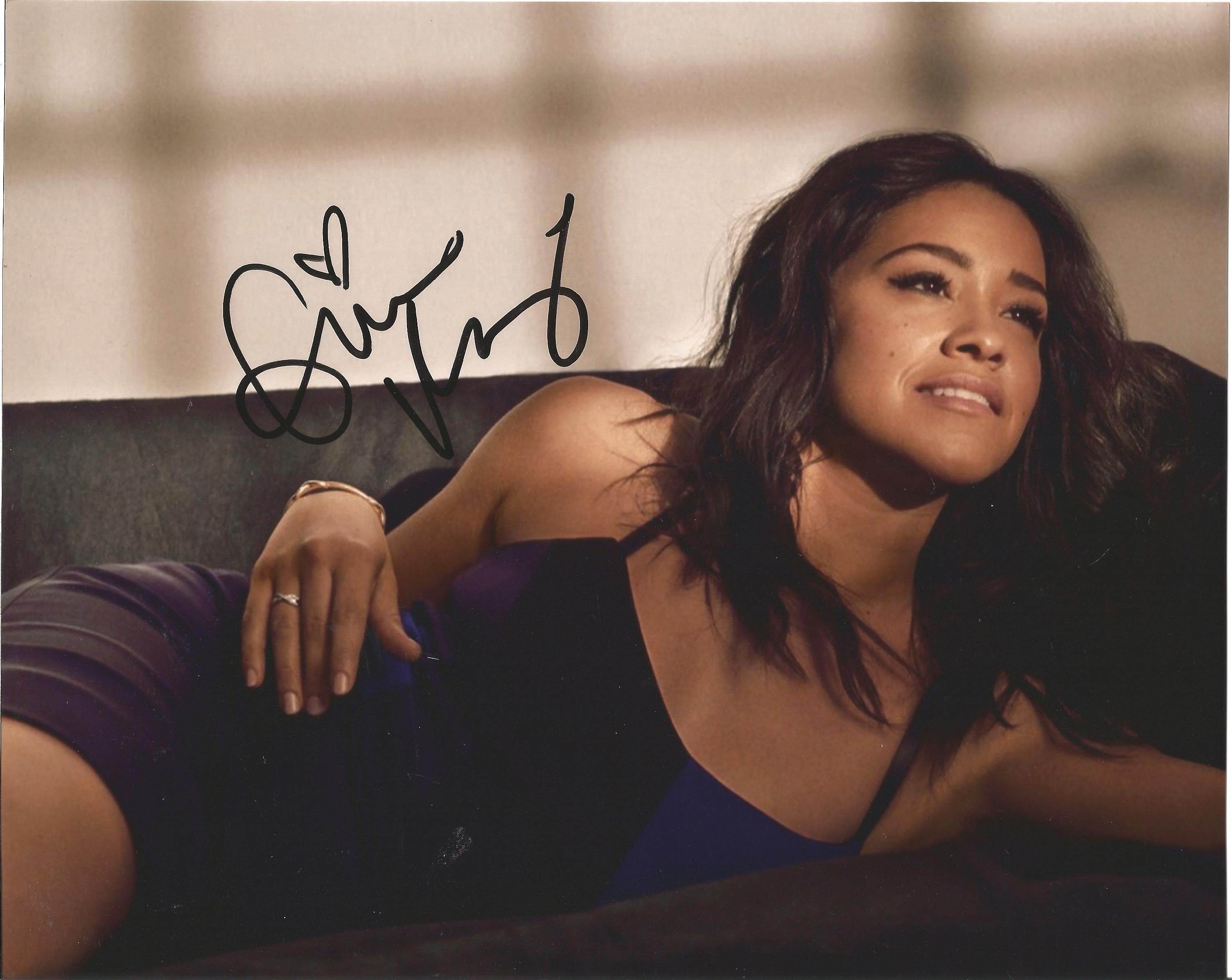 Gina Rodriguez signed 10x8 colour photo. Good condition. All autographs come with a Certificate of