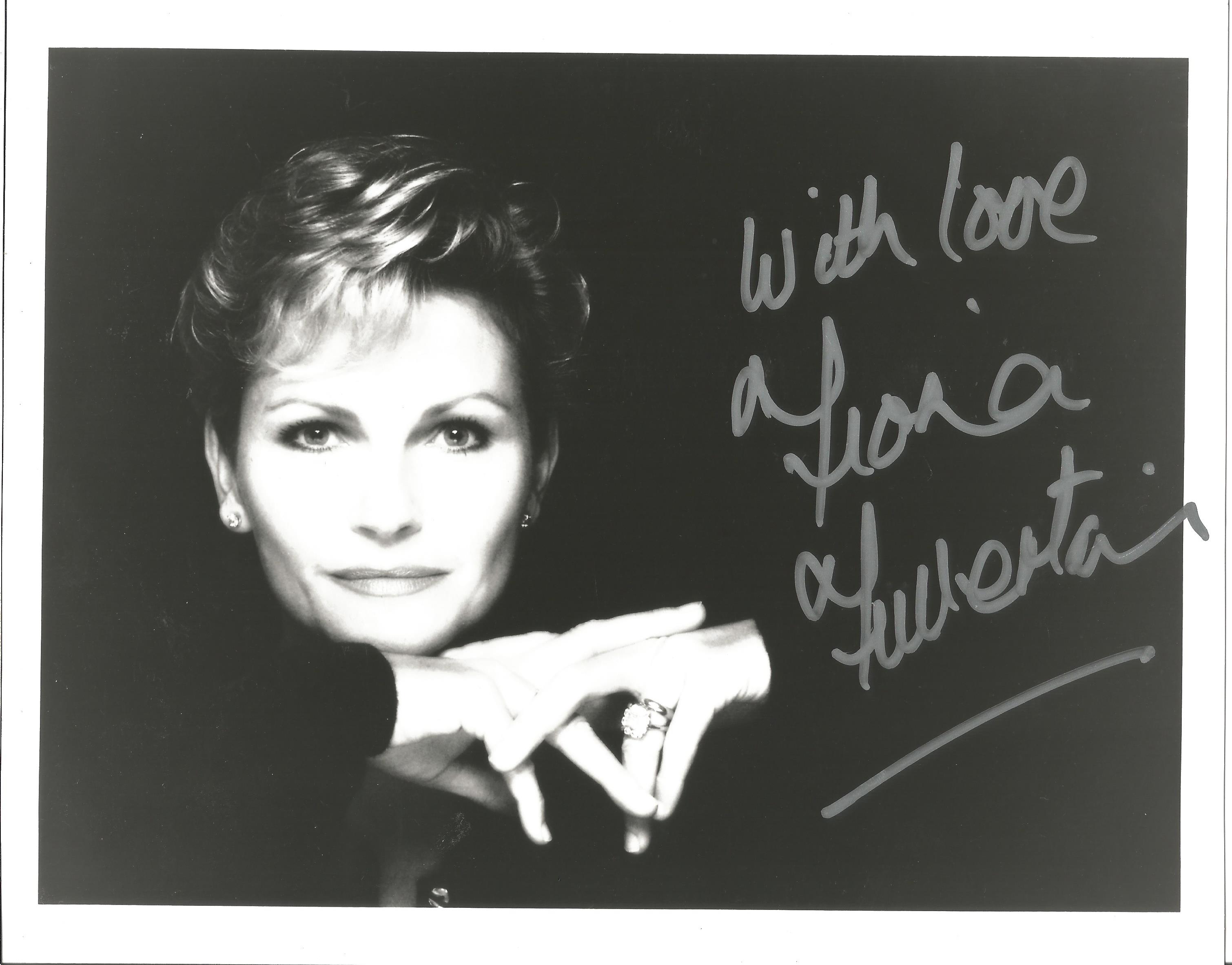 Fiona Fullerton signed 10x8 black and white photo. Good condition. All autographs come with a