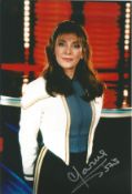 Marina Sirtis signed 12x8 colour photo. Slight bend to top of photo. Good condition. All