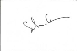 Sofia Coppola signed 6x4 white card with 12x8 black and white unsigned photo. Slight bend to top