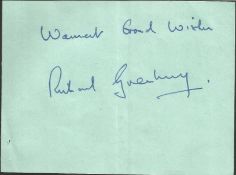 Richard Greenbury CEO Of Marks and Spencer Signed Autograph Album Page. Good condition. All
