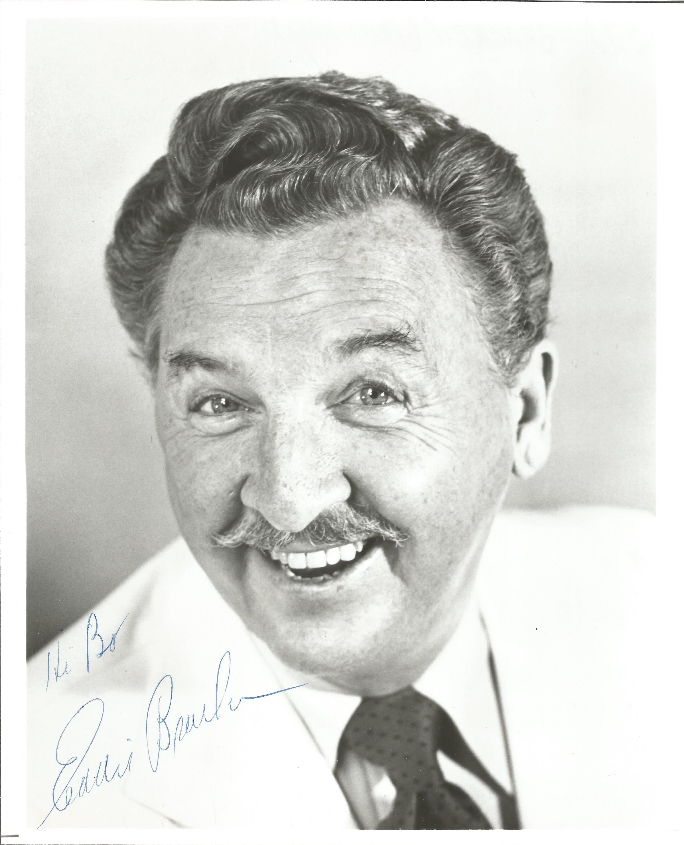 Eddie Bracken American Actor Signed 10x8 B/W Photo. Good condition. All autographs come with a