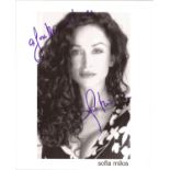 Sofia Milos Swiss American Actress Best Known For Starring In Csi Miami. Signed Dedicated 10x8 Black