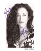 Sofia Milos Swiss American Actress Best Known For Starring In Csi Miami. Signed Dedicated 10x8 Black