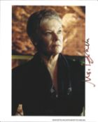 Judi Dench signed 10x8 colour photo. Good condition. All autographs come with a Certificate of