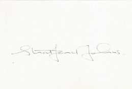 Stratford Johns British Stage And Film Actor 6x4 Signature Piece On White Card. Good condition.