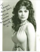 Madeline Smith signed 10x8 black and white photo. Dedicated. Good condition. All autographs come