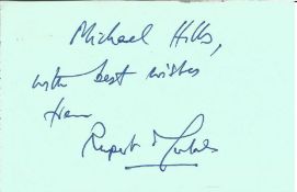 Rupert Murdoch signed album page with 10x8 colour unsigned photo. Album page dedicated. Good