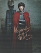 Alexander Vlahos British Actor Signed 10x8 Colour Photo As Mordred From The TV Series Merlin. Good