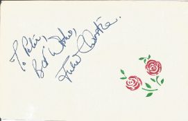 Julie Christie signed album page with 10x8 colour unsigned photo. Album page dedicated. Good