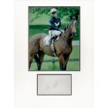 Horse Racing Lester Piggott 16x12 overall mounted signature piece includes a signed album page and