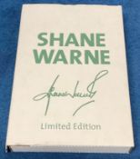 Shane Warne. Rare hand signed limited edition autobiography of Aussie Cricket Legend Shane Warne.