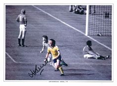 Autographed Alan Sunderland 16 X 12 Edition - Col, Depicting A Wonderful Image Showing The Arsenal