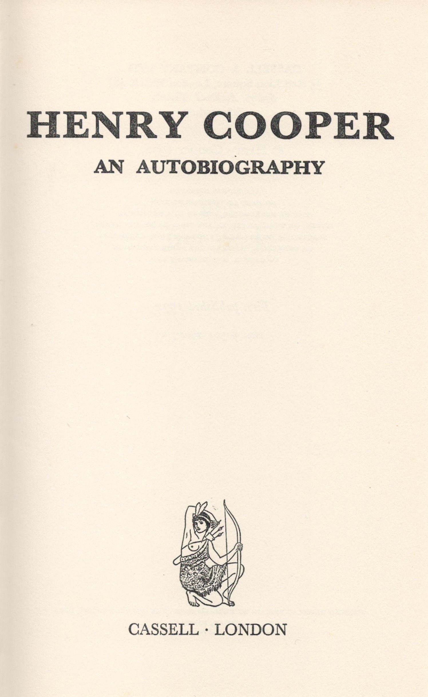 Henry Cooper - An Autobiography First Edition 1972 Hardback Book published by Cassell and Co Ltd - Image 2 of 3