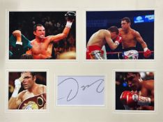 Boxing Oscar De La Hoya 16x12 overall mounted signature piece includes signed album page and four