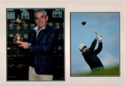 Golf Paul McGinley 19x13 overall mounted signature piece includes a signed colour photo and
