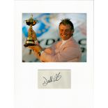 Golf Darren Clarke 16x12 overall mounted signature piece includes a signed album page and a superb