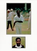 Cricket Michael Holding 16x12 overall mounted signature piece includes signed colour photo and