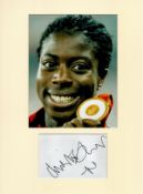 Athletics Christine Ohuruogu 16x12 overall mounted signature piece includes signed album page and