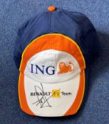 Motor Racing Nigel Mansell signed ING Renault F1 team cap. Nigel Ernest James Mansell, CBE (born 8