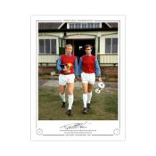 Autographed Geoff Hurst 16 X 12 Limited Edition Col, Depicting Hurst And His West Ham United Team