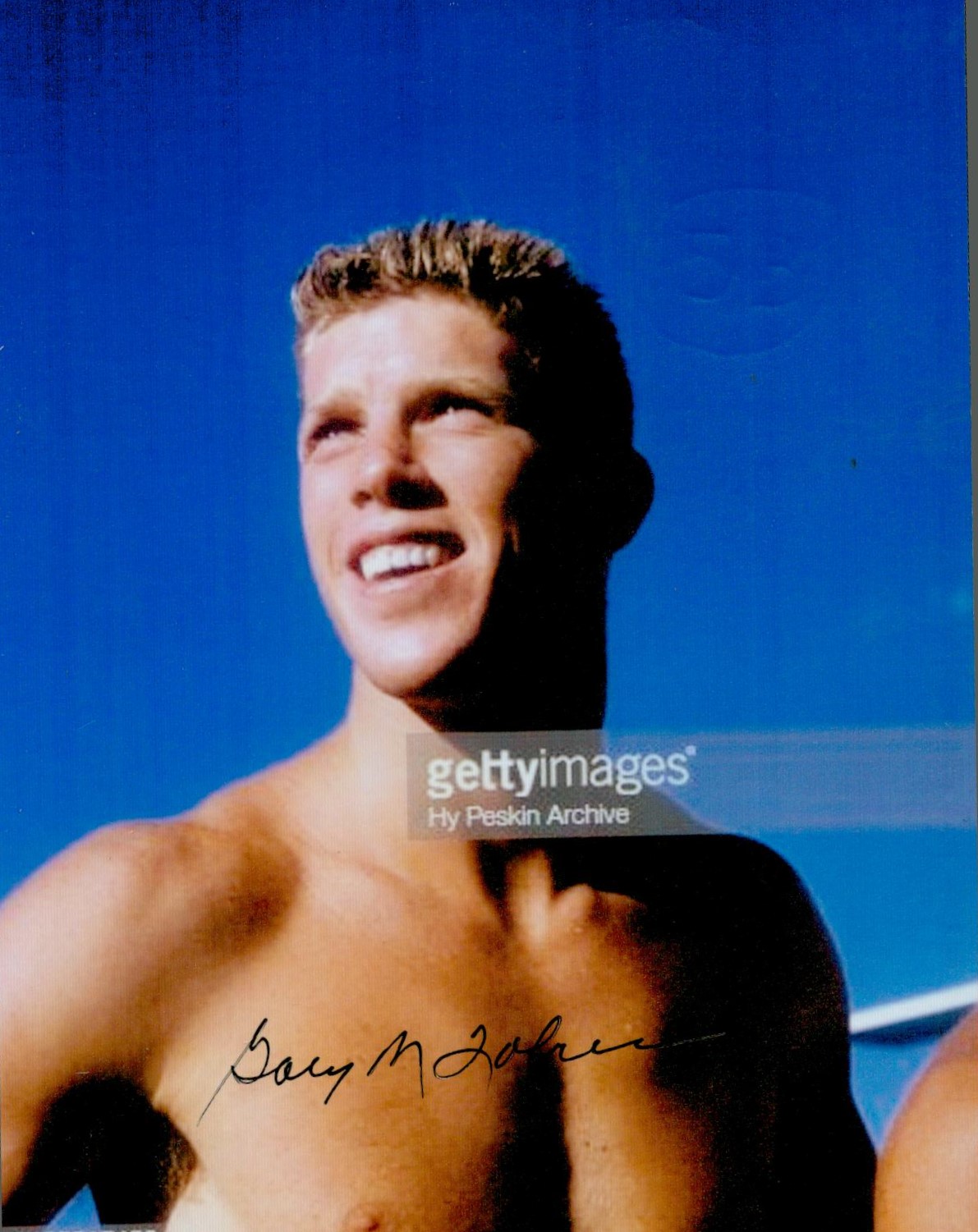 Olympics Gary Tobian signed 6x4 colour photo Gold And Silver medallist in the diving events at the