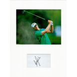 Golf Alex Noren 16x12 overall mounted signature piece includes a signed album page and a colour