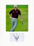 Golf Lee Westwood 16x12 mounted signature piece includes a signed album page and a superb colour