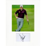 Golf Lee Westwood 16x12 mounted signature piece includes a signed album page and a superb colour