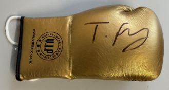Boxing Tyson Fury signed Gold boxing glove. Tyson Luke Fury (born 12 August 1988) is a British