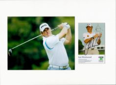 Golf Lee Westwood 16x12 mounted signature piece includes a signed colour promo photo and a